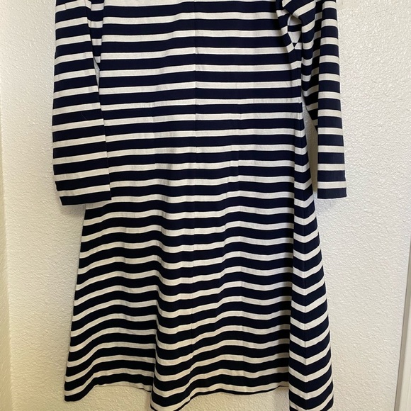 - JCrew 365 Blue & White Striped Dress - Picture 2 of 7